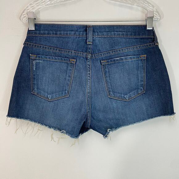 J Brand Ringer Cut Off Distress Blue Jean Shorts - Picture 6 of 8